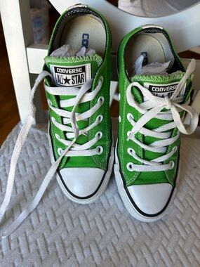 Unisex Converse Kids Green Low Top All Star Sneakers Men’s 3.5 Women’s 5.5
